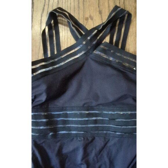 Kenneth Cole Ribbon Cross Neck Sexy One-piece Swimsuit Women's Size Small - Picture 5 of 8
